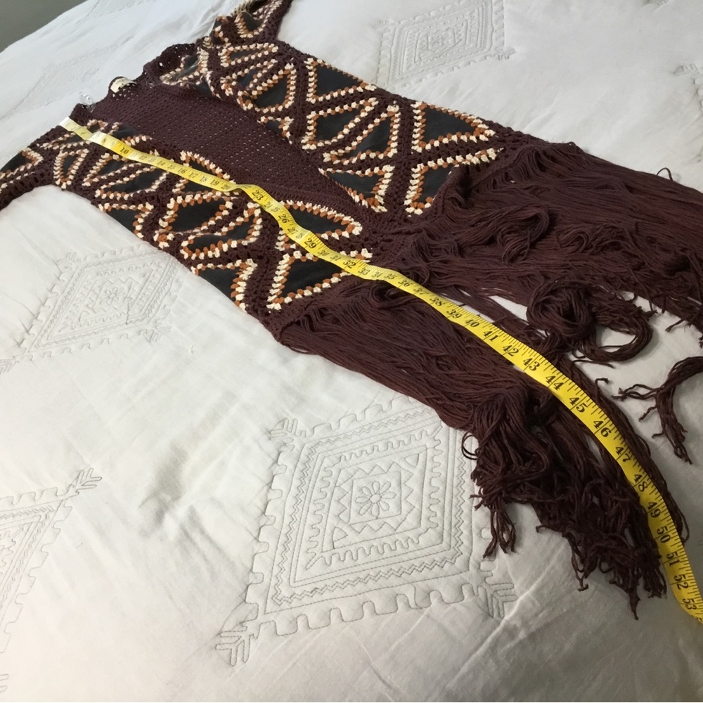 Umgee Long Crochet Cardigan Size M - Picture 12 of 14